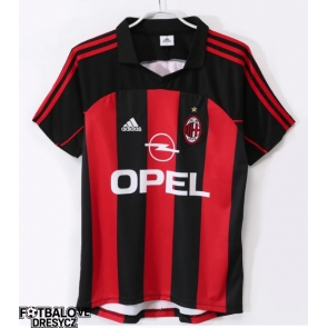 AC Milan 2000-2002 Retro Domácí Dres Krátký Rukáv